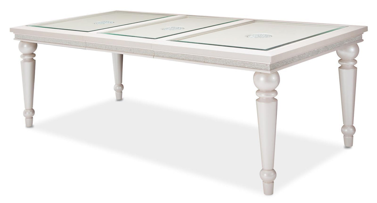 Glimmering Heights Leg Dining Table in Ivory - Visions in Furniture (La Mirada, CA)