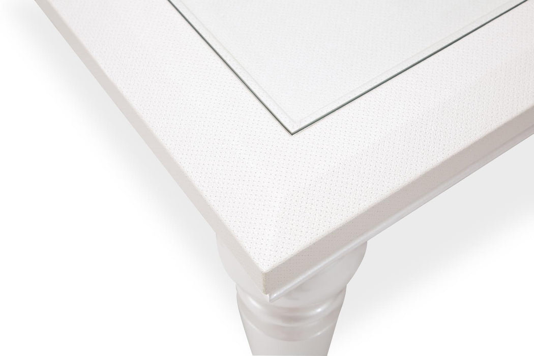 Glimmering Heights Leg Dining Table in Ivory - Visions in Furniture (La Mirada, CA)