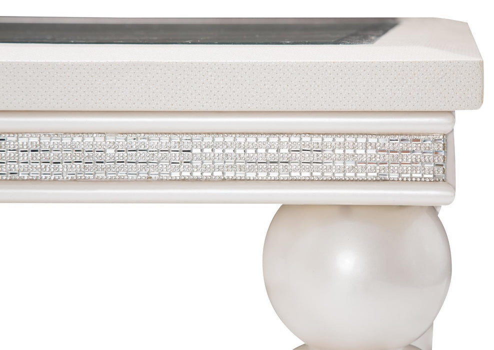 Glimmering Heights Leg Dining Table in Ivory - Visions in Furniture (La Mirada, CA)