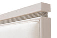 Glimmering Heights King Upholstered Bed in Ivory - Visions in Furniture (La Mirada, CA)