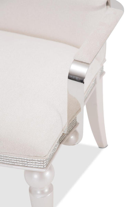 Glimmering Heights Upholstered Arm Chair in Ivory (Set of 2) - Visions in Furniture (La Mirada, CA)