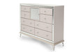 Hollywood Loft Upholstered Dresser in Frost - Visions in Furniture (La Mirada, CA)