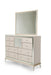 Hollywood Loft Upholstered Dresser in Frost - Visions in Furniture (La Mirada, CA)