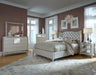 Hollywood Loft Cal King Upholstered Platform Bed in Frost - Visions in Furniture (La Mirada, CA)