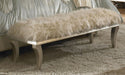 Hollywood Swank Bed Bench in Platinum - Visions in Furniture (La Mirada, CA)