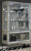 Hollywood Swank Curio w / Glass Base in Pearl Caviar NT03515-11 - Visions in Furniture (La Mirada, CA)