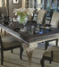 Hollywood Swank Leg Dining Table in Pearl Caviar - Visions in Furniture (La Mirada, CA)