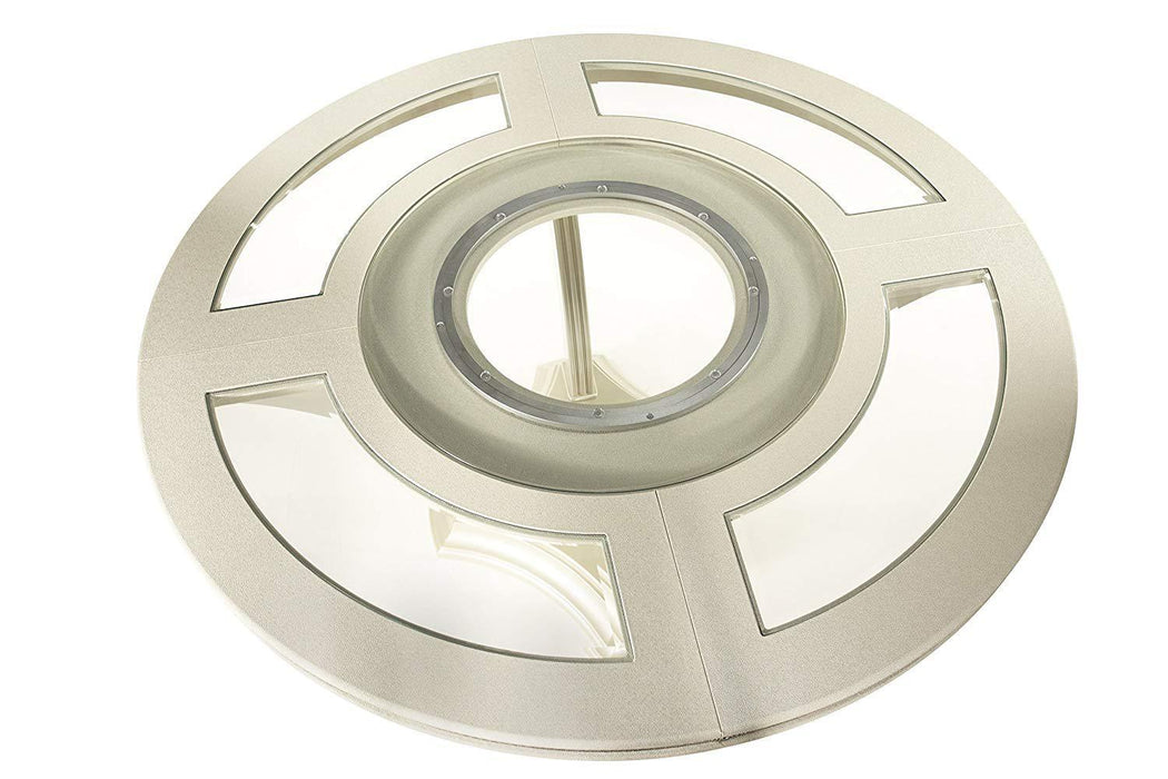 Hollywood Swank Round Dining Table in Pearl Caviar - Visions in Furniture (La Mirada, CA)
