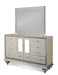 Hollywood Swank Rectangular Dresser Mirror in Crystal Croc - Visions in Furniture (La Mirada, CA)