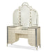 Hollywood Swank Upholstered Vanity in Crystal Croc - Visions in Furniture (La Mirada, CA)