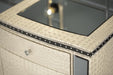 Hollywood Swank Upholstered Vanity in Crystal Croc - Visions in Furniture (La Mirada, CA)