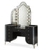 Hollywood Swank Vanity Mirror in Black Iguana - Visions in Furniture (La Mirada, CA)