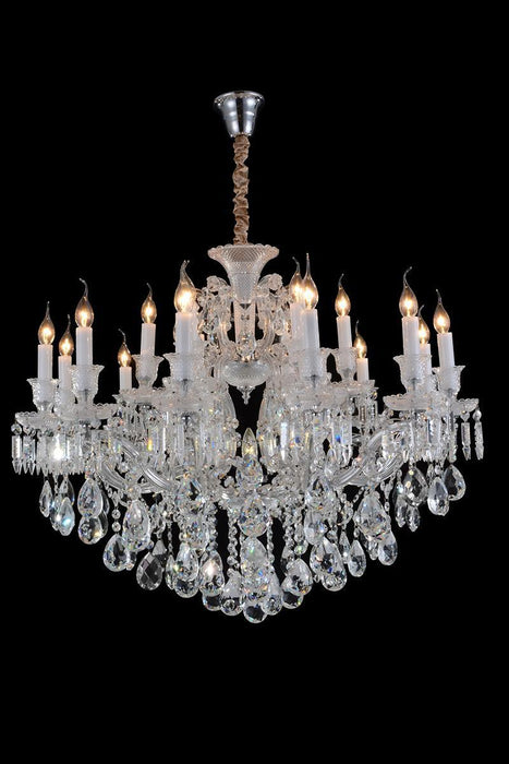 Lighting Chambord 25 Light Chandelier in Clear and Chrome - Visions in Furniture (La Mirada, CA)