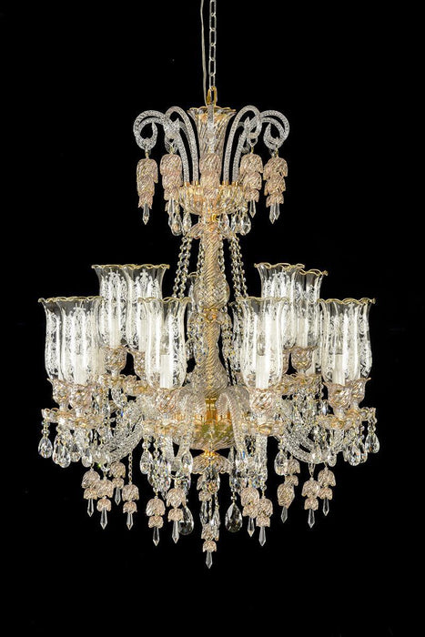 Lighting Garnier 15 Light Chandelier in Clear and Gold - Visions in Furniture (La Mirada, CA)