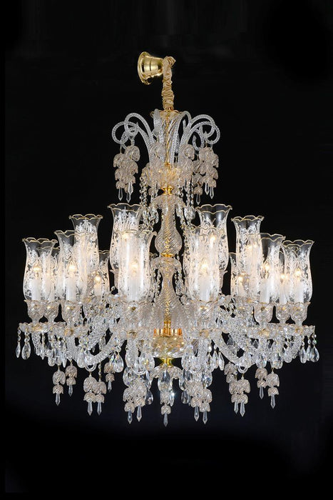 Lighting Garnier 18 Light Chandelier in Clear and Gold - Visions in Furniture (La Mirada, CA)