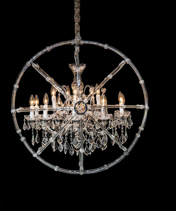 Lighting Pena 15 Light Chandelier in Clear and Chrome - Visions in Furniture (La Mirada, CA)