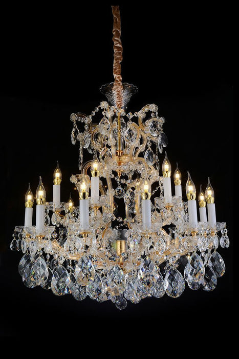 Lighting San Carlo 19 Light Chandelier in Clear and Gold - Visions in Furniture (La Mirada, CA)