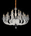Lighting San Marco 21 Light Chandelier in Opalescent and Chrome - Visions in Furniture (La Mirada, CA)