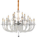 Lighting San Marco 21 Light Chandelier in Opalescent and Chrome image