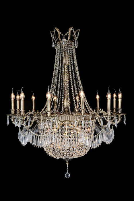 Lighting Summer Place 24 Light Chandelier in Clear and Antique - Visions in Furniture (La Mirada, CA)