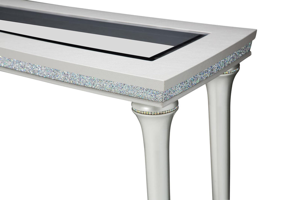 Melrose Plaza Console Table in Dove - Visions in Furniture (La Mirada, CA)