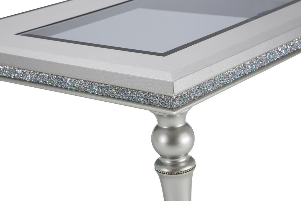 Melrose Plaza Leg Dining Table in Dove 9019000-118 - Visions in Furniture (La Mirada, CA)