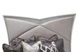 Melrose Plaza King Upholstered Bed in Dove 9019000EK-118 - Visions in Furniture (La Mirada, CA)