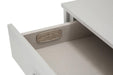 Melrose Plaza Upholstered Vanity in Dove - Visions in Furniture (La Mirada, CA)