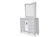 Melrose Plaza Upholstered Dresser in Dove - Visions in Furniture (La Mirada, CA)