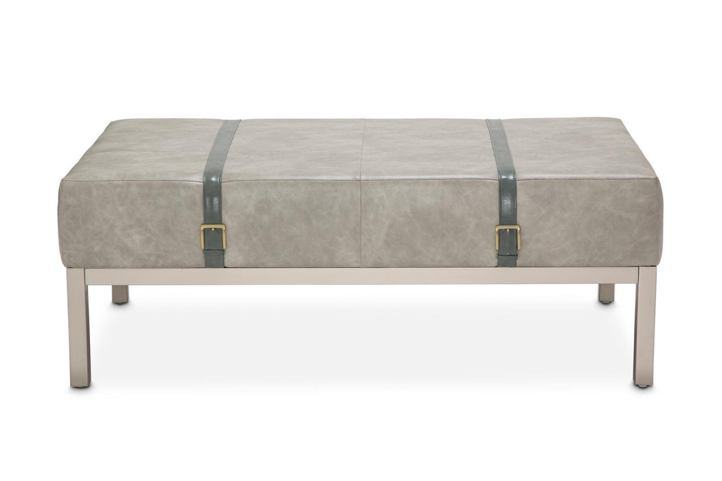 Menlo Station Rectangular Cocktail Ottoman in DoveGray - Visions in Furniture (La Mirada, CA)
