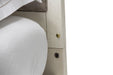 Menlo Station King Panel Bed w/ Fabric Insert in Eucalyptus - Visions in Furniture (La Mirada, CA)