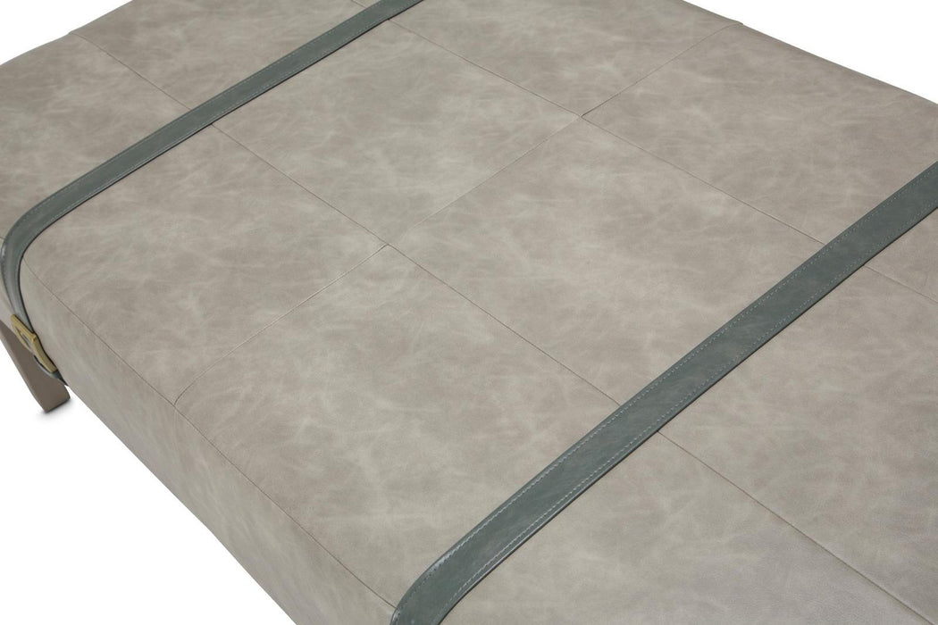Menlo Station Rectangular Cocktail Ottoman in DoveGray - Visions in Furniture (La Mirada, CA)