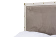 Menlo Station King Panel Bed w/ Fabric Insert in Eucalyptus - Visions in Furniture (La Mirada, CA)