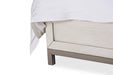 Menlo Station King Panel Bed w/ Fabric Insert in Eucalyptus - Visions in Furniture (La Mirada, CA)