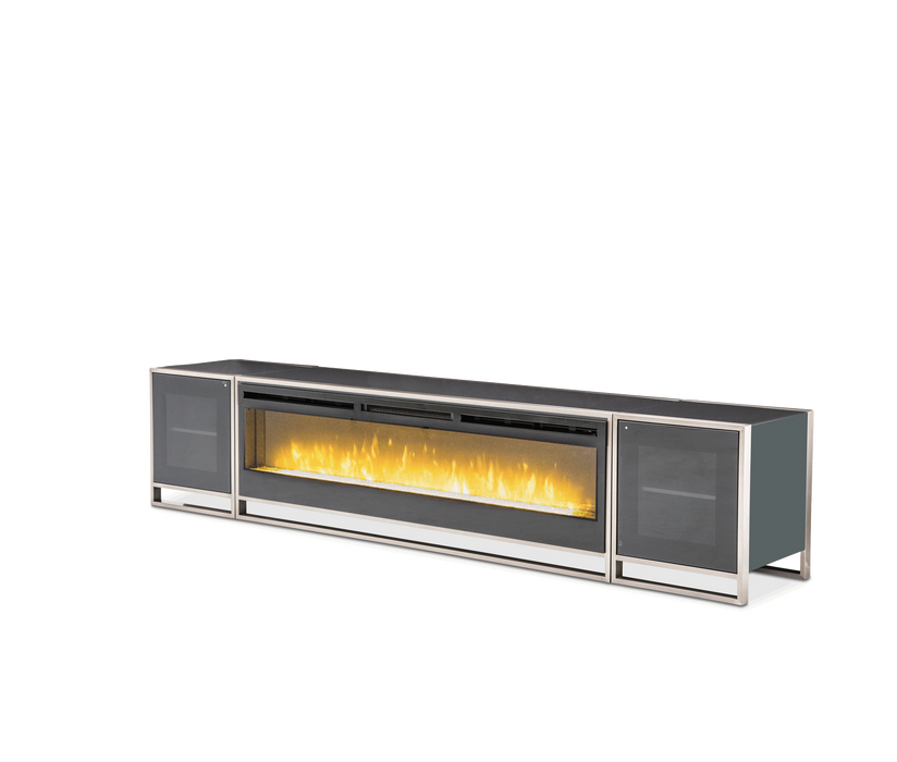 Metro Lights Fireplace Insert in Midnight - Visions in Furniture (La Mirada, CA)