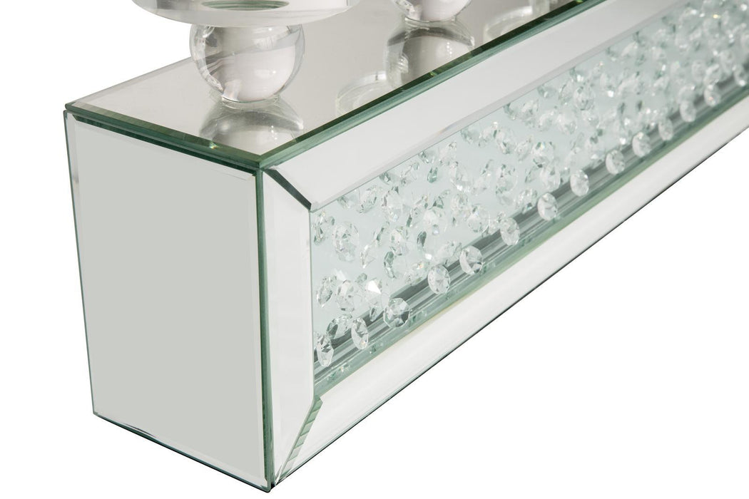 Montreal Rect.Mirror Framed Candle Hldr.w/Crystal Accents - Visions in Furniture (La Mirada, CA)