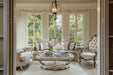 Platine de Royale Oval Cocktail Table in Champagne - Visions in Furniture (La Mirada, CA)