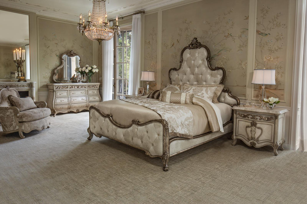 Platine de Royale California King Panel Bed in Antique Platinum 09000CKPL3-101 - Visions in Furniture (La Mirada, CA)