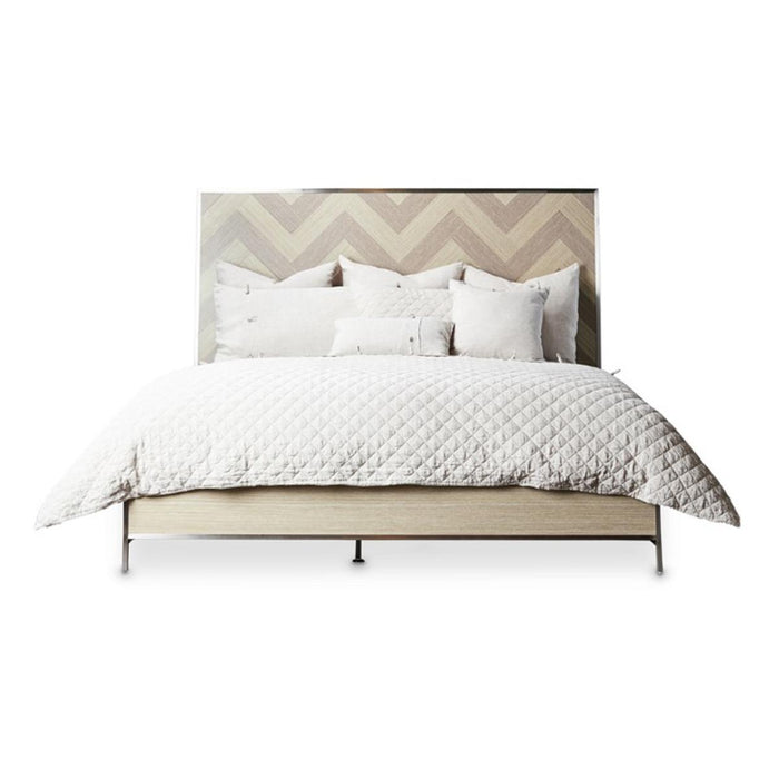 Silverlake Village Queen Panel Bed in Washed Oak KI-SLVG000QN-129 - Visions in Furniture (La Mirada, CA)