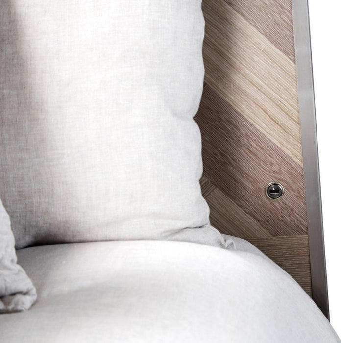 Silverlake Village King Panel Bed in Washed Oak - Visions in Furniture (La Mirada, CA)