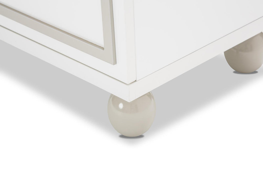 Sky Tower 2 Drawer Nightstand in White Cloud - Visions in Furniture (La Mirada, CA)