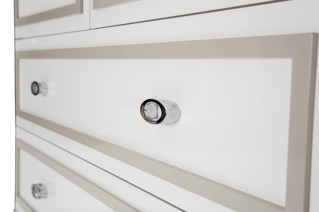 Sky Tower 7 Drawer Chest in White Cloud - Visions in Furniture (La Mirada, CA)