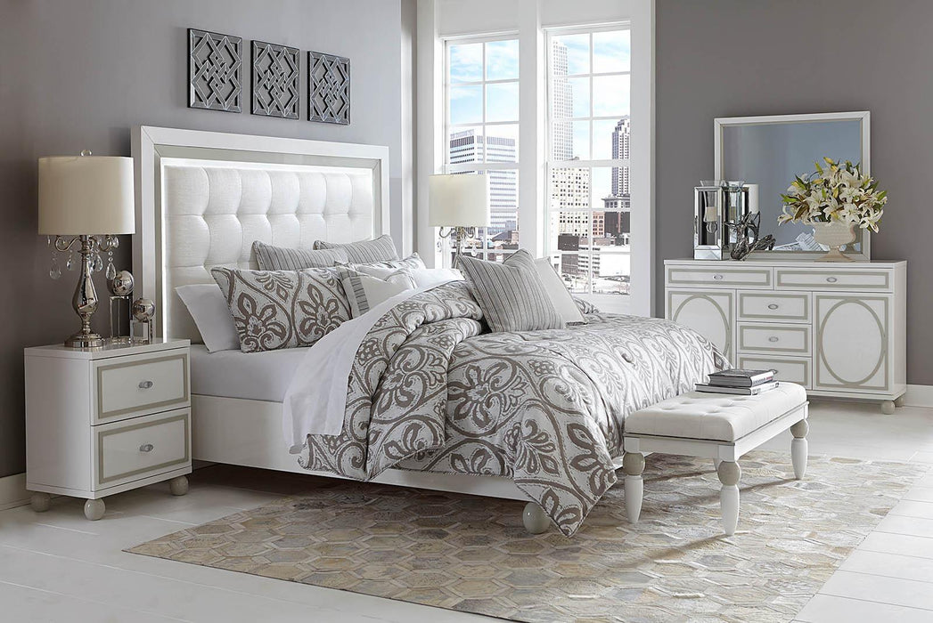 Sky Tower Dresser Mirror in White Cloud - Visions in Furniture (La Mirada, CA)