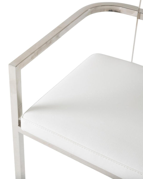 State St Arm Chair in Glossy White (Set of 2) - Visions in Furniture (La Mirada, CA)