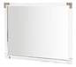 State St Metal Wall Mirror in Glossy White - Visions in Furniture (La Mirada, CA)