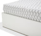 State St California King Upholstered Panel Bed in Glossy White - Visions in Furniture (La Mirada, CA)