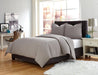 Trent 3-pc Queen Coverlet/Duvet Set in Gray - Visions in Furniture (La Mirada, CA)