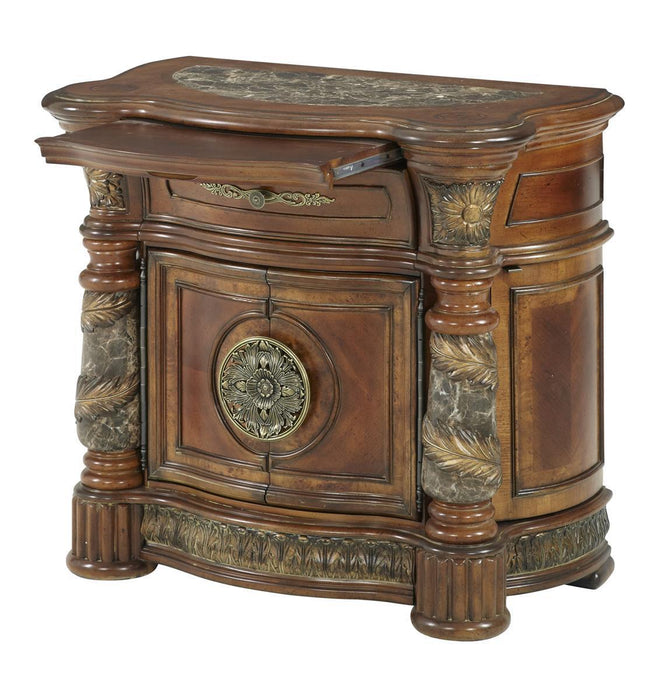 Villa Valencia Bedside Chest in Chestnut - Visions in Furniture (La Mirada, CA)