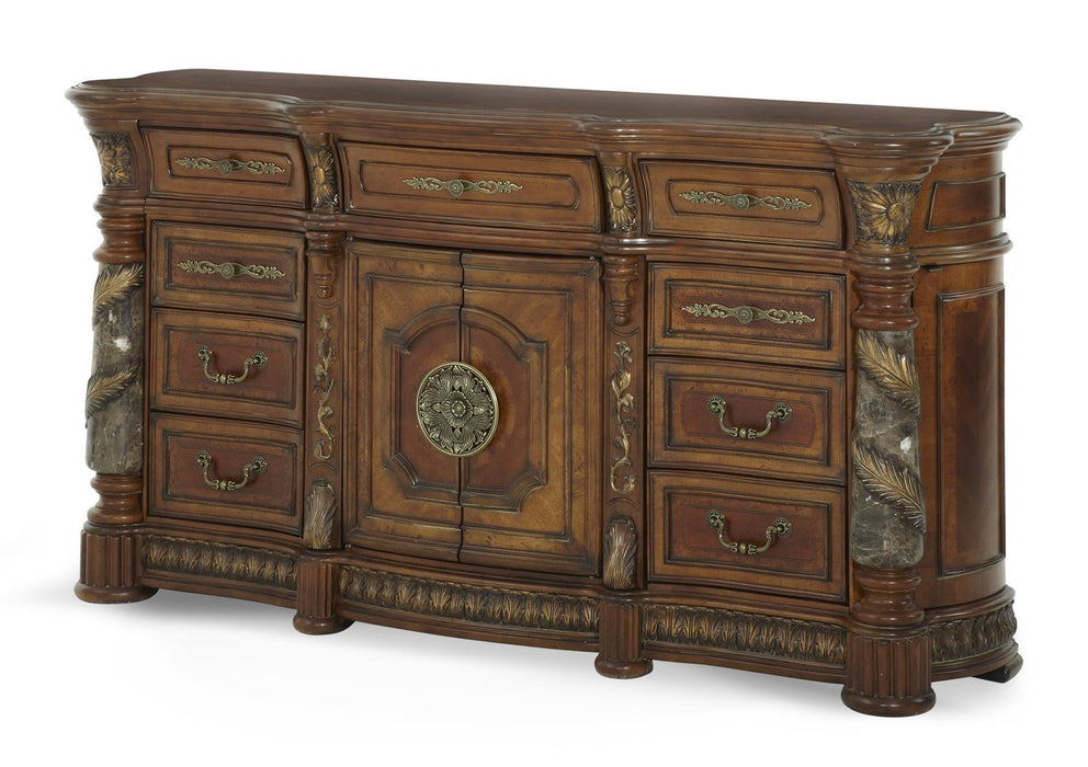 Villa Valencia Storage Console-Dresser in Chestnut - Visions in Furniture (La Mirada, CA)