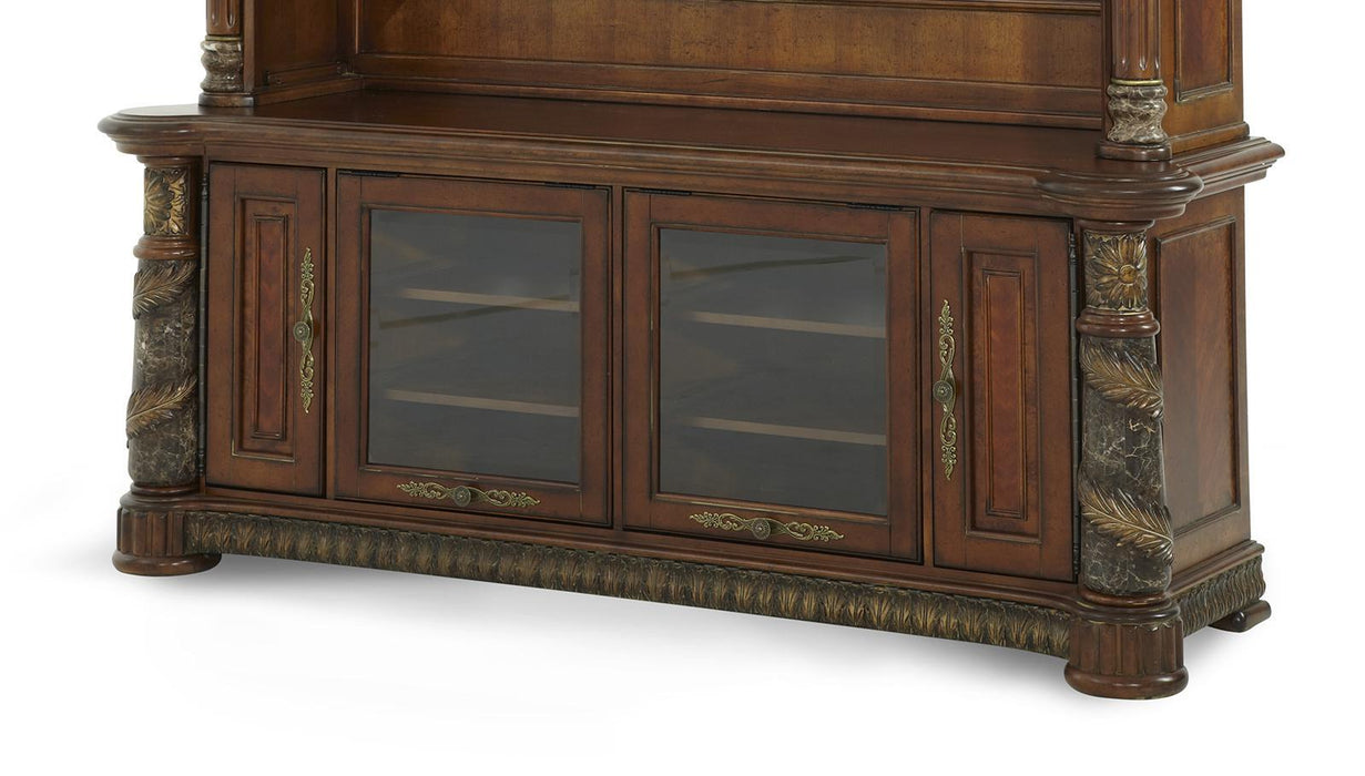 Villa Valencia Entertainment Wall in Chestnut- Base Only - Visions in Furniture (La Mirada, CA)